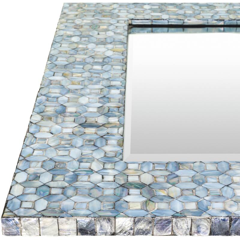Peggy Mother of Pearl Tile Wall Mirror - 32"H x 32"W x 1"D