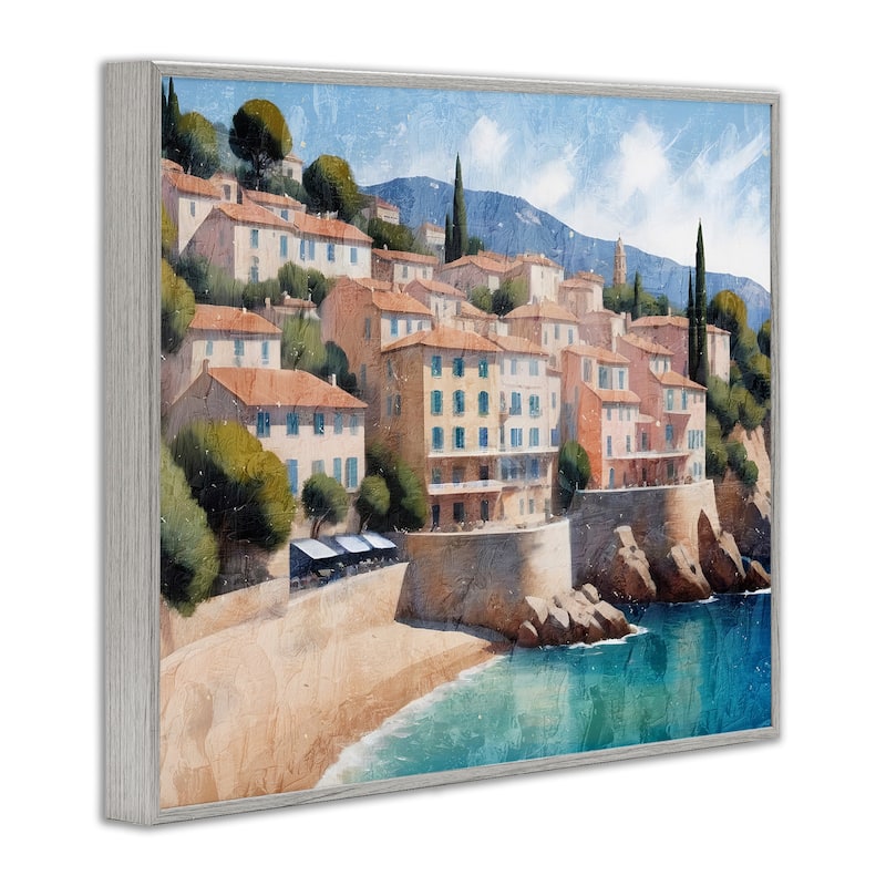 Stupell Charming Coastal Architecture Framed Giclee Art Design By Kim Allen