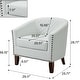 preview thumbnail 20 of 90, Axia Barrel PU Leather Accent Chair with Nailhead Trim