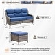 preview thumbnail 45 of 101, Outdoor Sofa with 6-Inch Thick Cushions Furniture for Porch
