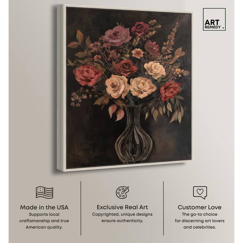 Smoldering Bouquet Canvas by Art Remedy