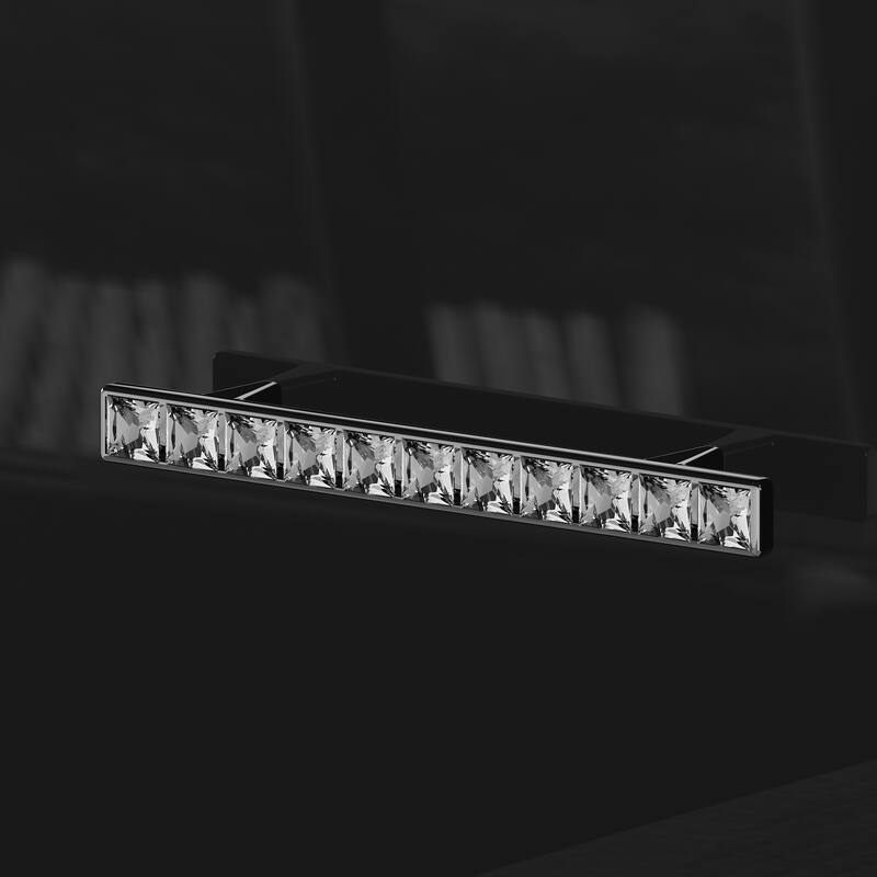 High Gloss Mirrored Nightstand with 2 Drawers,Modern End Table with Drawers,Mirrored High Gloss Wood Nightstand Metal Handle