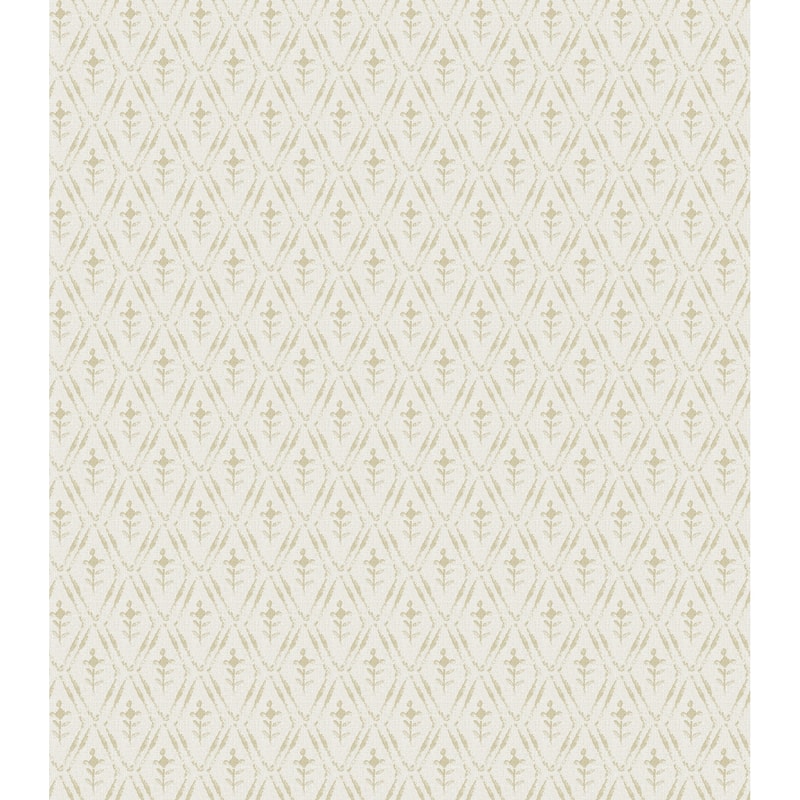 Chris Loves Julia x A-Street Prints Tillie Neutral Diamond Floral Wallpaper