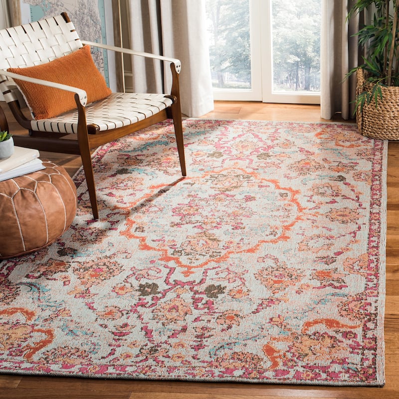 SAFAVIEH Classic Vintage Boho Fraga Oriental Cotton Rug - 4' x 6' - Red/Beige