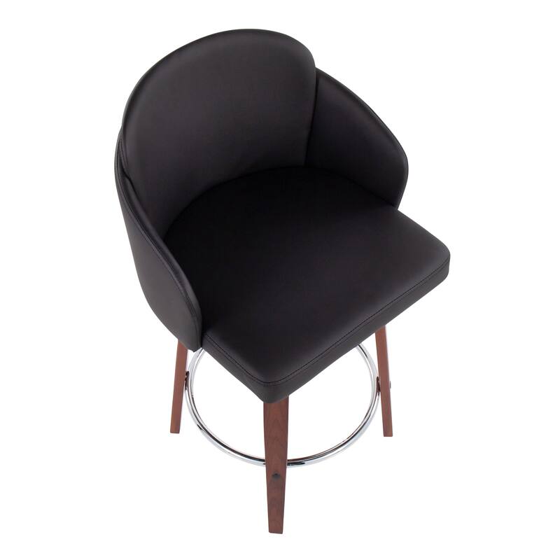 Dahlia Counter Stool with Walnut Wood (Set of 2)