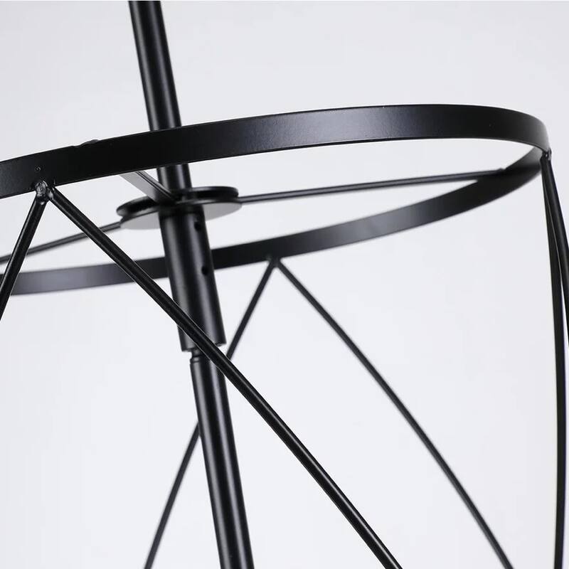 Black Island Pendant Lighting Cylinder Lantern Chandelier 3 Light, Modern LED Hanging Ceiling Light