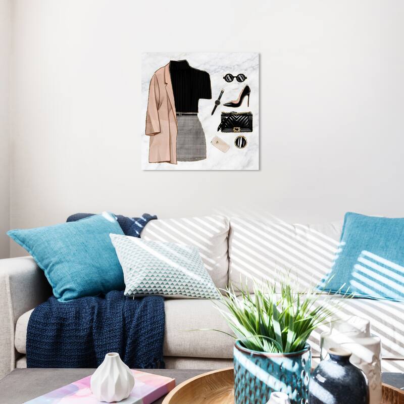 Wynwood Studio Canvas Fashion and Glam Her Closet Picks Black and Glam Wall Art Canvas Print - 20 x 20