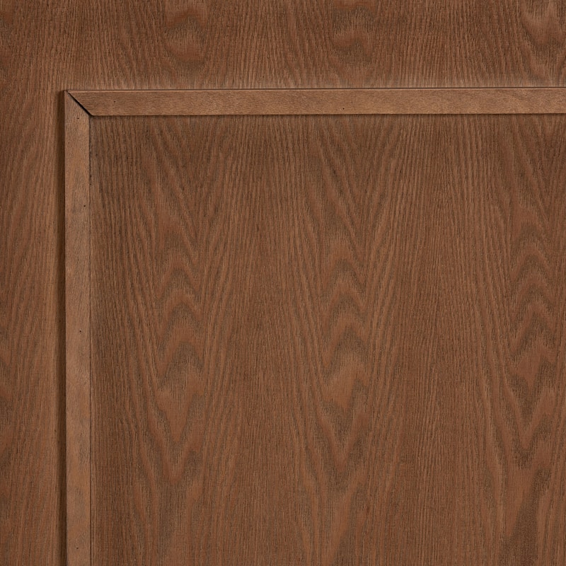 Giordano Classic and Traditional Ash Walnut Finished Wood Headboard