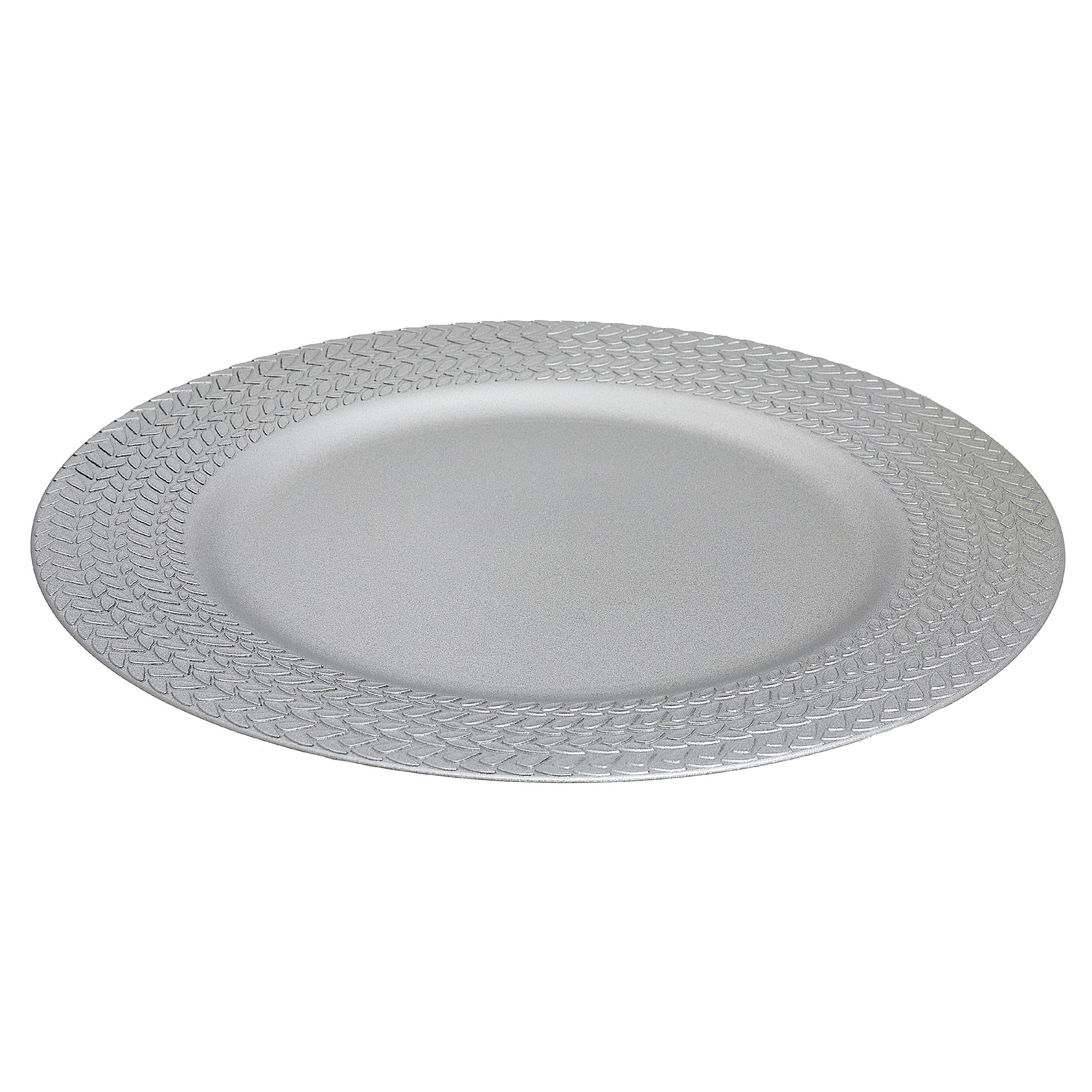 Charger Plate (Braids) (Silver) (13") - Set of 6