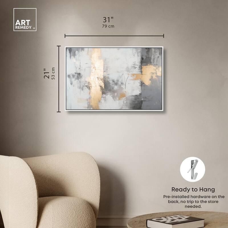 Gilded Gray III Canvas by Art Remedy
