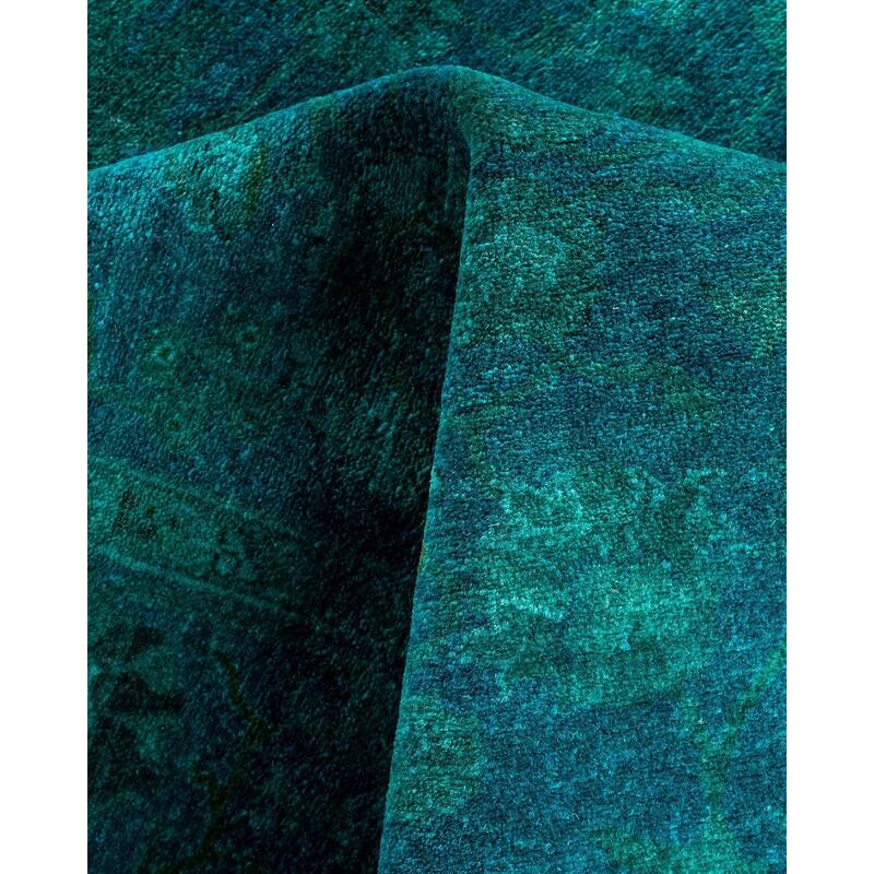 Contemporary Overdyed Wool Hand Knotted Area Rug - 3' 3" x 5' 2"