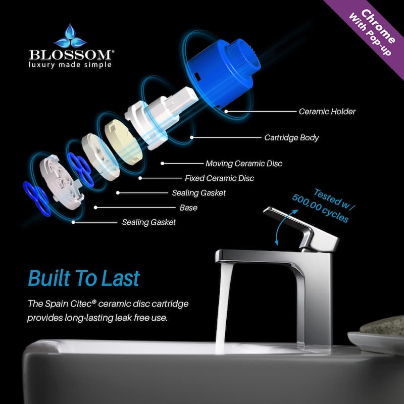 Solid Brass Lead-free Single-handle High Arc Bathroom Faucet