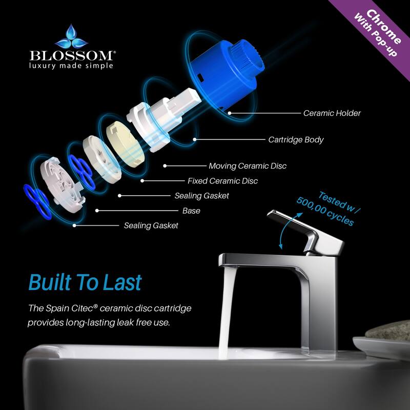 Solid Brass Lead-free Single-handle High Arc Bathroom Faucet