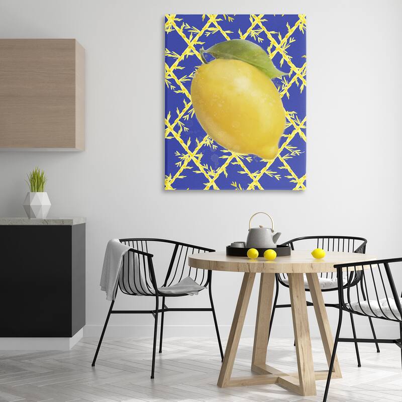 Stupell Bold Lemon over Blue Canvas Wall Art Design By Matthew Piotrowicz