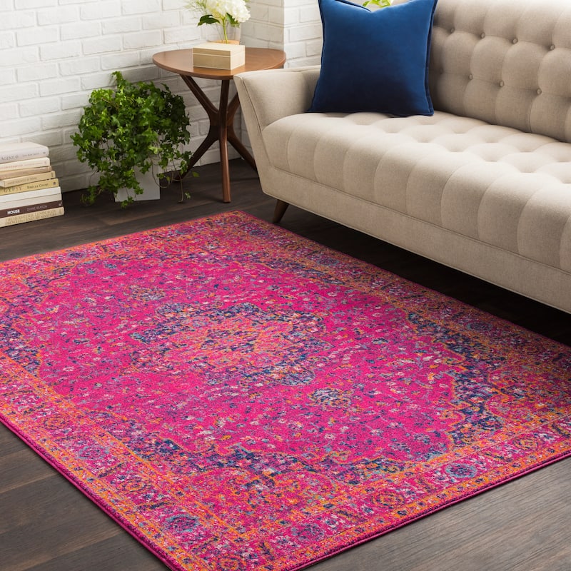 Demy Area Rug - 7'10" x 10'3" - 7'10" x 10'3" - Pink