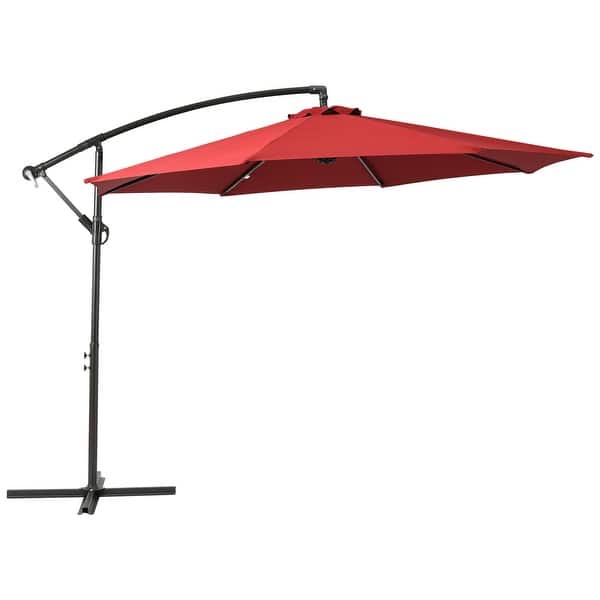 Weller 10-foot Offset Cantilever Hanging Patio Umbrella - On Sale - Bed Bath  & Beyond - 20785140