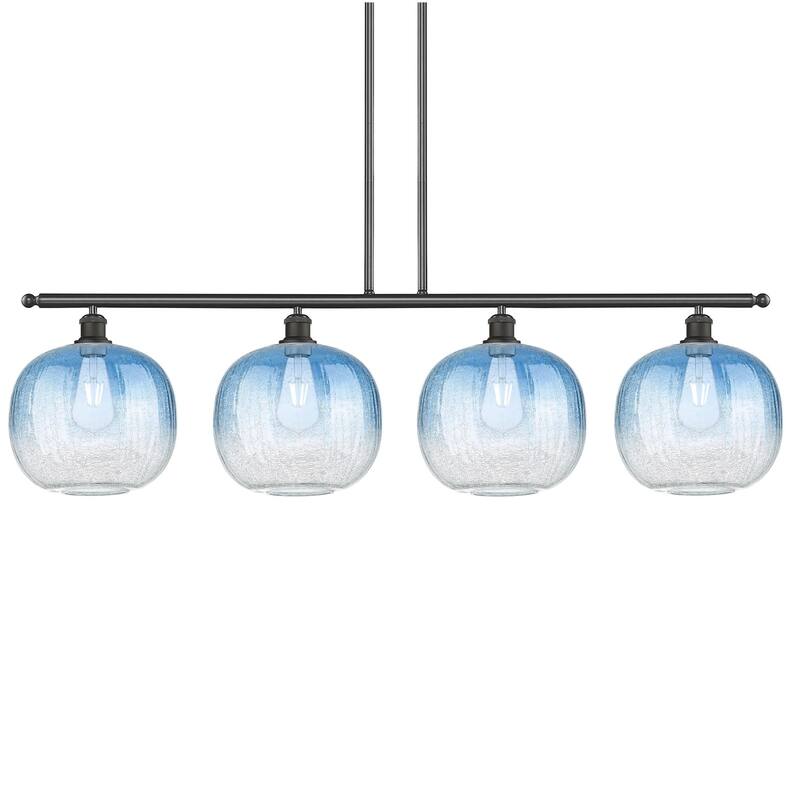 Innovations Lighting 516-4I-13-49 Brookhaven Sphere Linear Brookhaven - Oil Rubbed Bronze / Sapphire Blue