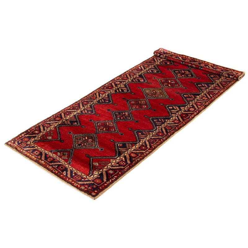 ECARPETGALLERY Hand-knotted Konya Anatolian Red Wool Rug - 3'10 x 9'9