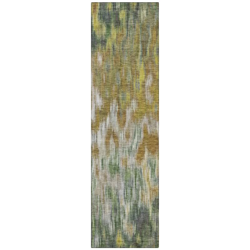 Machine Washable Indoor/Outdoor Modern Watercolor Chantille Rug