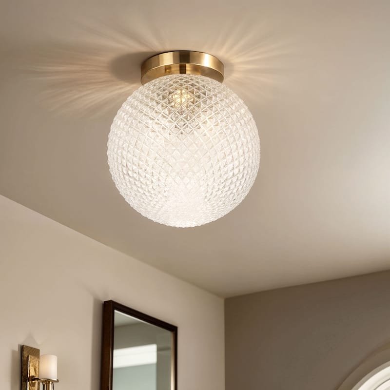 Kenroy Home Prismatic 1-Light Flush Mount - Brushed Gold