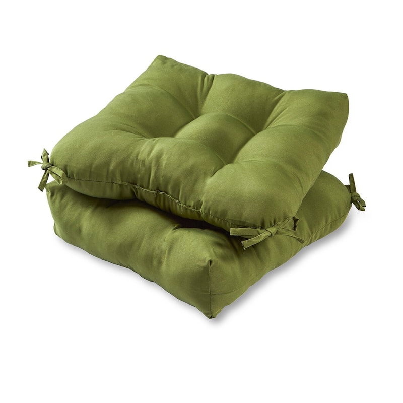 Solid Color 20-inch Outdoor Chair Cushion (Set of 2) - Hunter