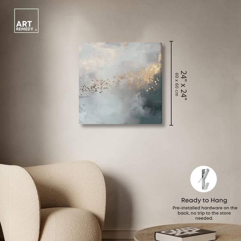 Silvered Hues and Gold I Canvas by Art Remedy, Gallery Wrapped
