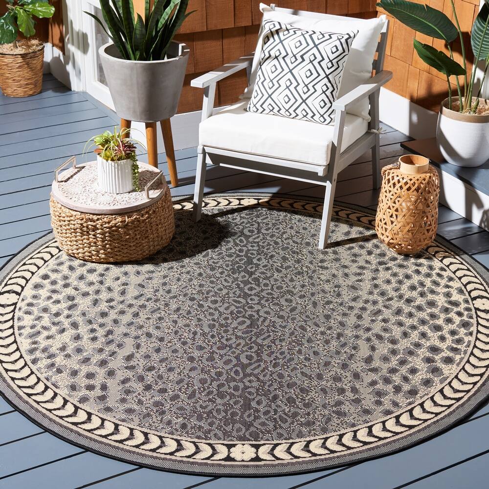 SAFAVIEH Courtyard Sanyi Indoor/ Outdoor Waterproof Patio Backyard Rug