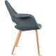 preview thumbnail 60 of 71, Organic Upholstered Fabric Modern Armchair with Natural Wooden Legs for Dining Room Office or Accent Lounge Side Chair