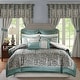 preview thumbnail 54 of 101, Madison Park Essentials Cadence 24-piece Room in a Bag Teal - California King