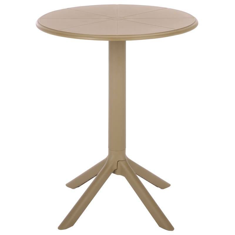 SAFAVIEH Outdoor Living Stella Round Bistro Table - 24"W x 24"D x 30"H - Beige