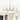 Gold Chandelier Ribbed Glass Shades Modern Dining Room Pendant Light