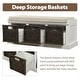 preview thumbnail 35 of 36, Merax Entryway Storage Bench with 3 Removable Baskets and Cushion