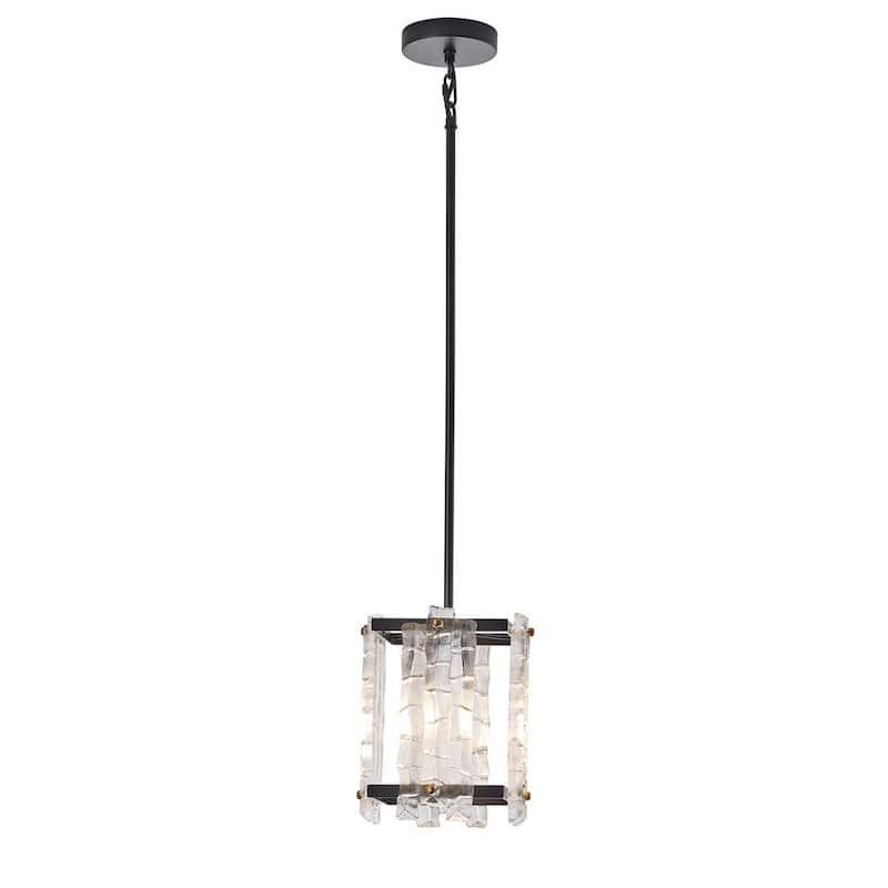 4-Lights Special Square Glass Shade Pendant Lighting - 7.9"D×4.7"W×57.1"H(Adjustable)