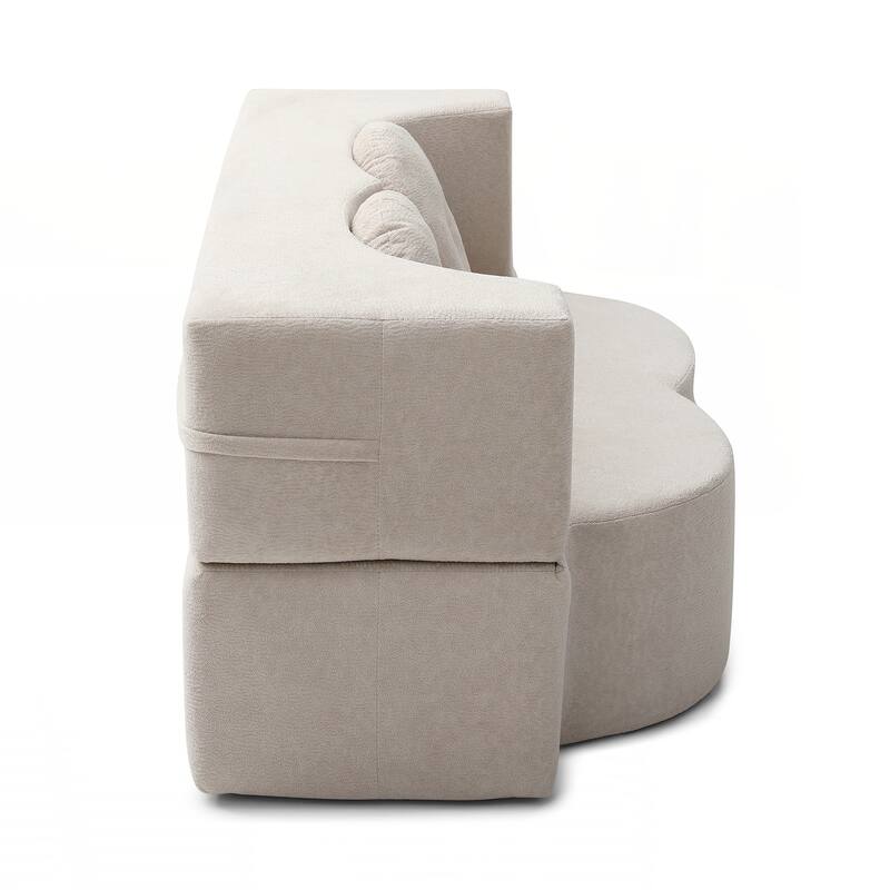 Folding Sofa Bed with Pillow, Sleeper Sofa, Floor & Futon Loveseat Couch