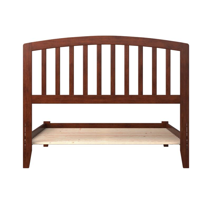 Platform Bed - Sleek Bowed Design & Sturdy Slats for Bedroom