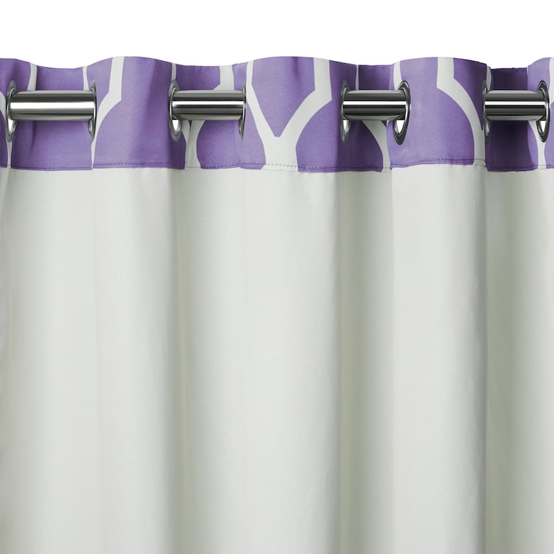 Elrene Emery Blackout Room Darkening Grommet Linen Curtain Panel