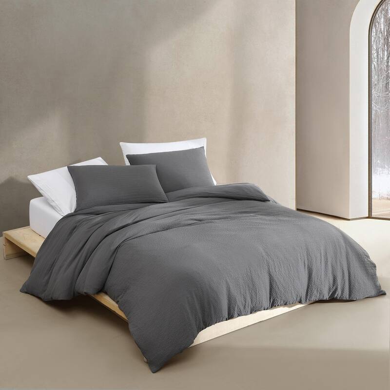 Calvin Klein Seersucker 3 Piece Comforter Set