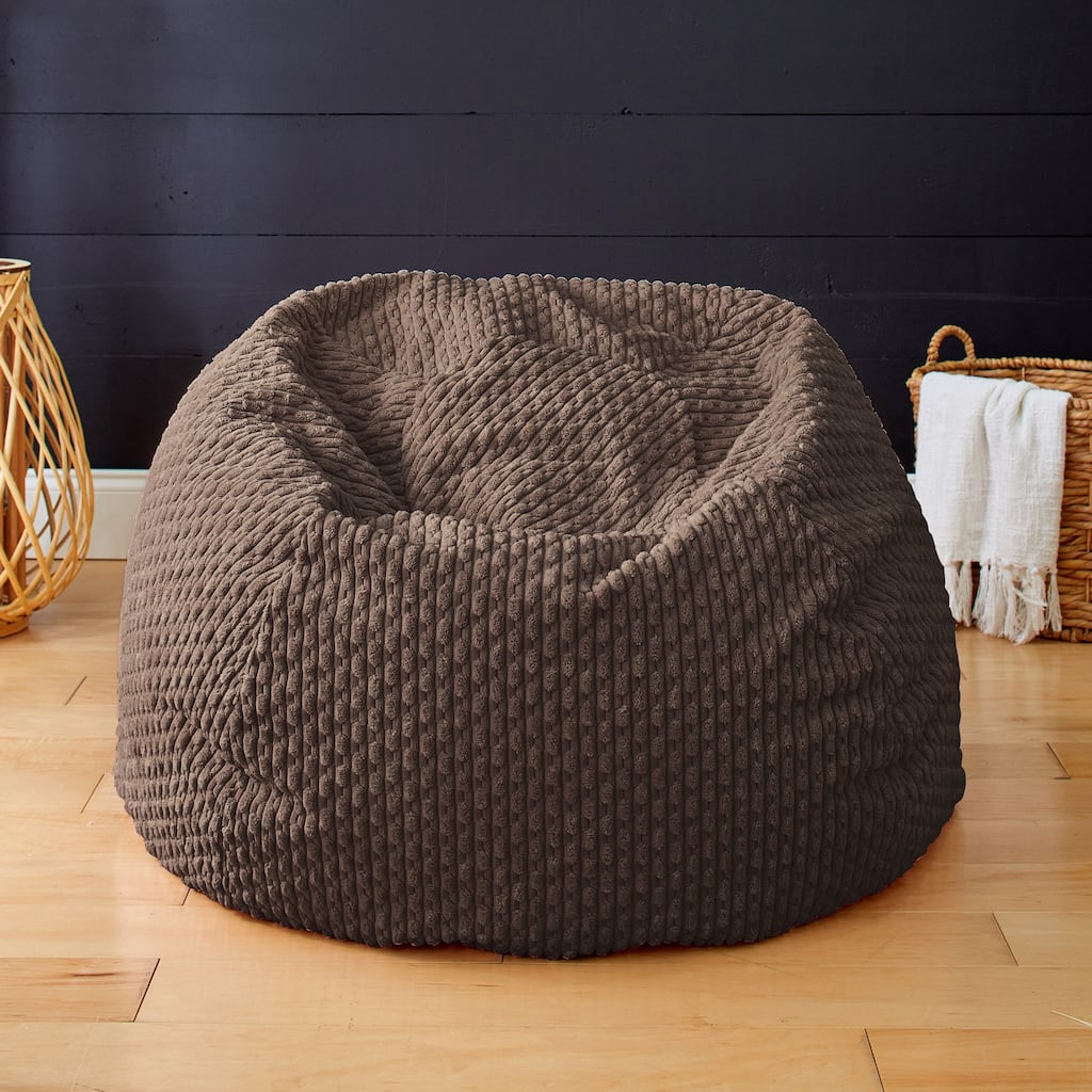Sorra Home Indoor Soft Chunky Corduroy Bean Bag Chair