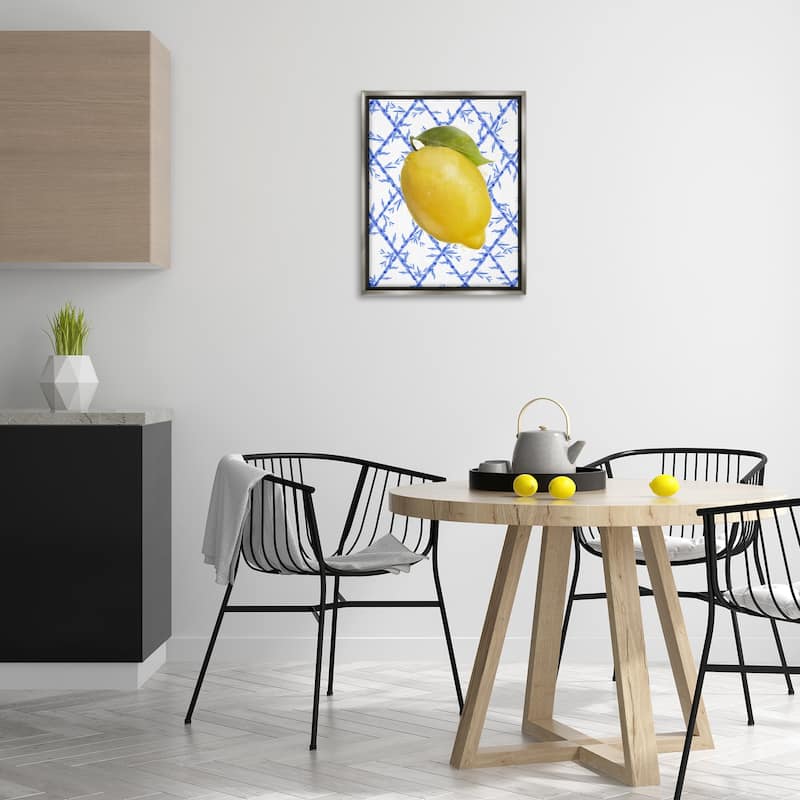 Stupell Lemon Over Bamboo Vines Framed Floater Canvas Wall Art Design By Matthew Piotrowicz