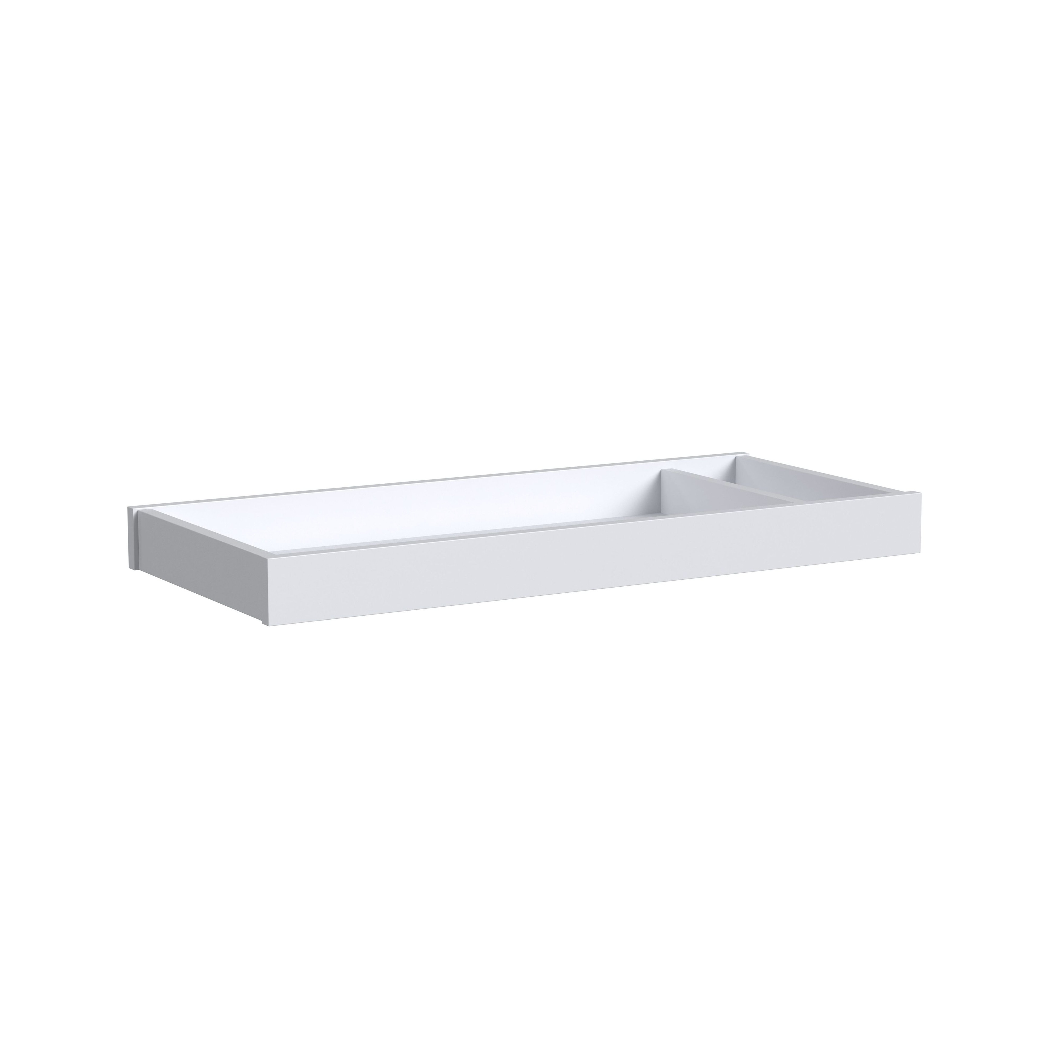 Rowan 41" Wide Modern Style Changer Topper, Ash Linen White