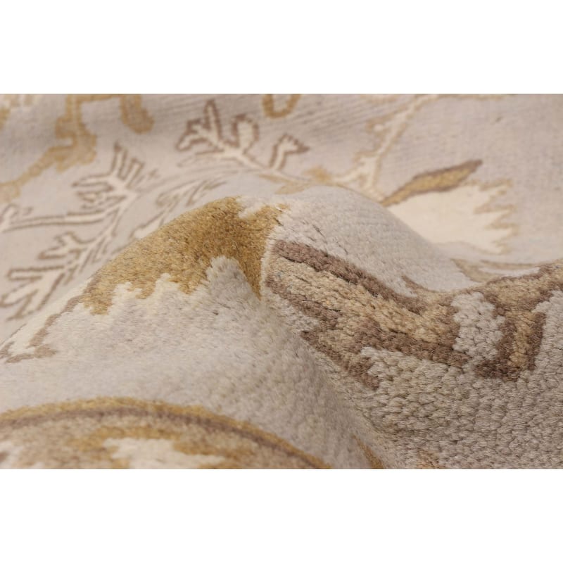 ECARPETGALLERY Hand-knotted Royal Oushak Light Grey Wool Rug - 8'0 x 9'9