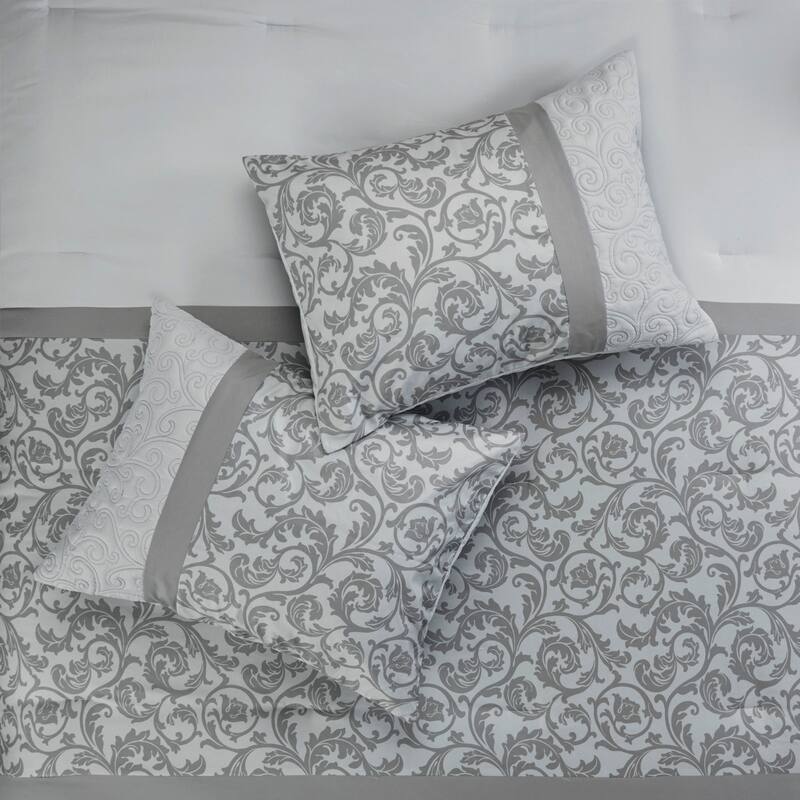 GDF Studio - Embroidered Comforter Set with Decorative Pillows