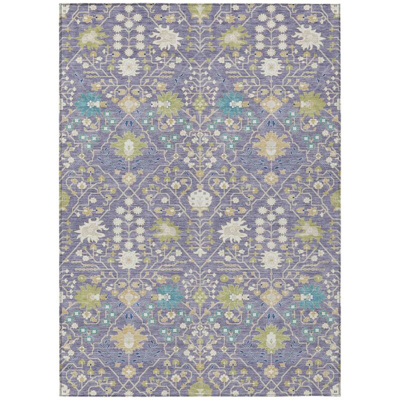 HomeRoots Oriental Traditional Rectangle Outdoor Rug