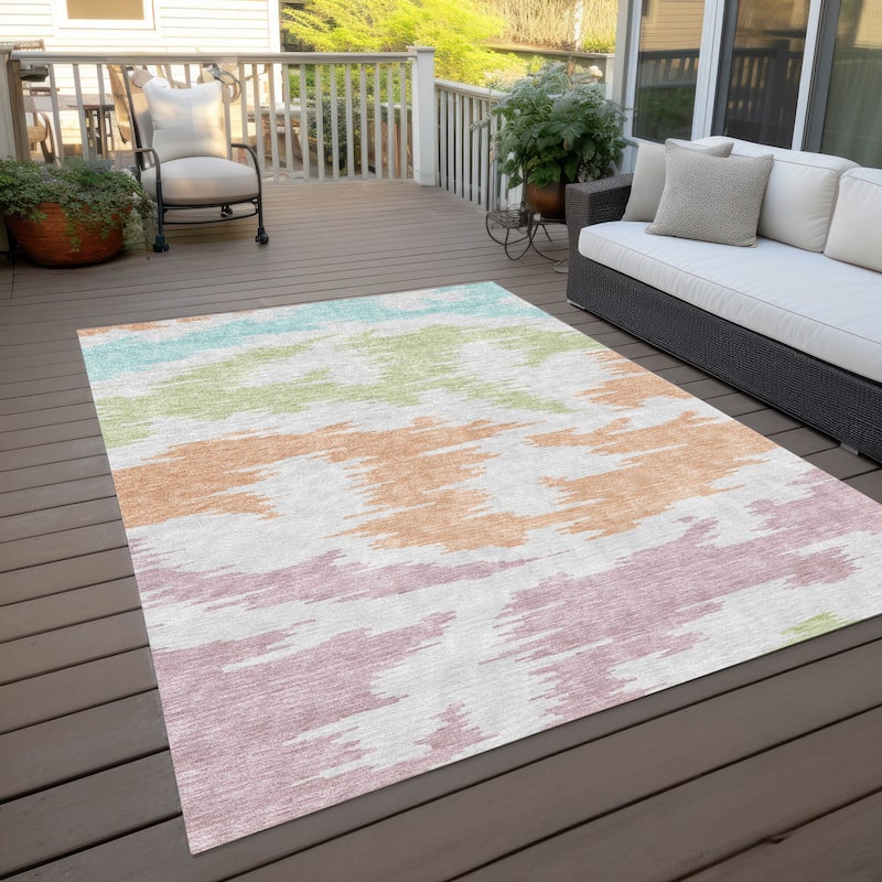 Machine Washable Indoor/ Outdoor Chantille Global Boho Rug