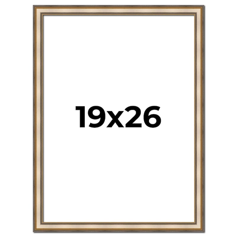 19x26 Frame Gold Solid Wood Shadow Box Width 1.5 Inches | Interior Frame Depth 2 3/8 Inches
