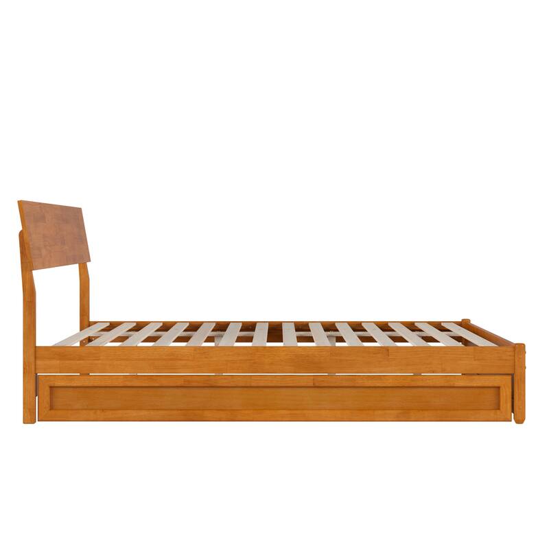 Norla Wood Platform Bed with Trundle