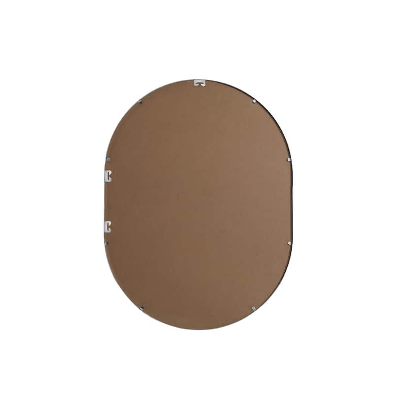 Indigo Home Metal Frame Oval Mirror 30x40 Inch