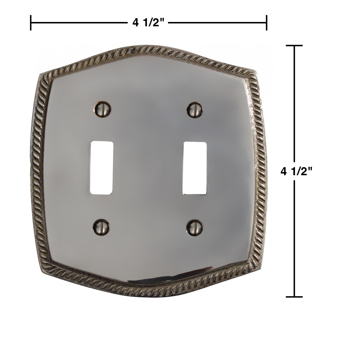 Renovators Supply 4 5 Inch Chrome Finish Switch Plate Cover Double Toggle Silver