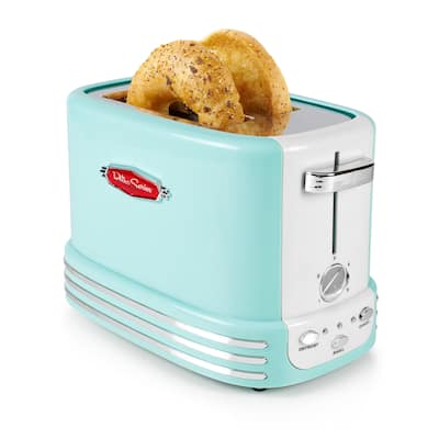 Nostalgia Retro 2-Slice Bagel Toaster, Aqua