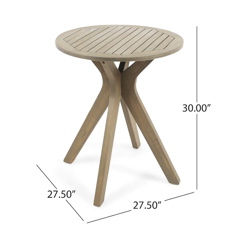 Stamford Outdoor Bistro Table with X Legs by Christopher Knight Home